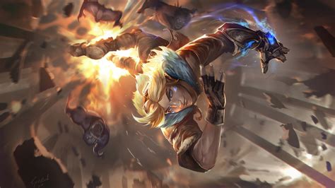 ezreal fanart|ezreal desktop wallpaper.